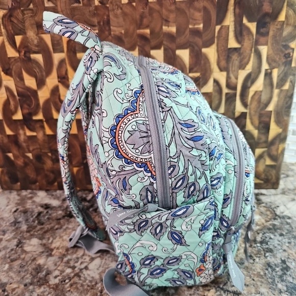 Vera Bradley Paisley Backpack in Blue and Orange main image 5